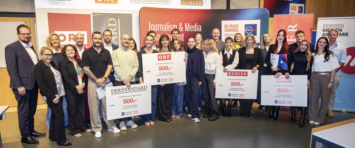 FHWien der WKW verlieh Journalismus Nachwuchspreis 2025 