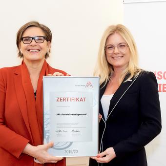 APA erhielt „Leitbetriebe Austria“-Zertifikat
