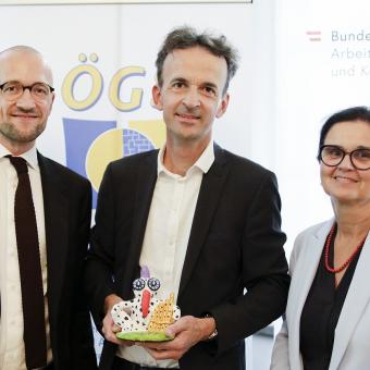 Thomas Niederkrotenthaler, Preisträger Thomas Hödlmoser und BM Brigitte Zarfl