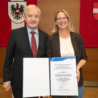Pressepreis der Österreichischen Ärztekammer an Ertl und Haberhauer