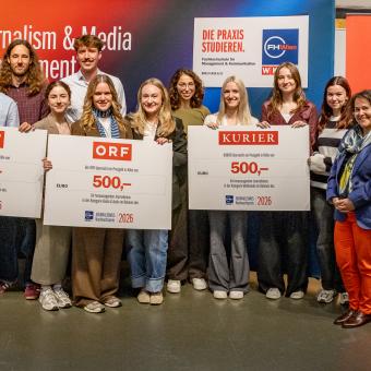 Journalismus Nachwuchspreis 2026 der FHWien der WKW verliehen